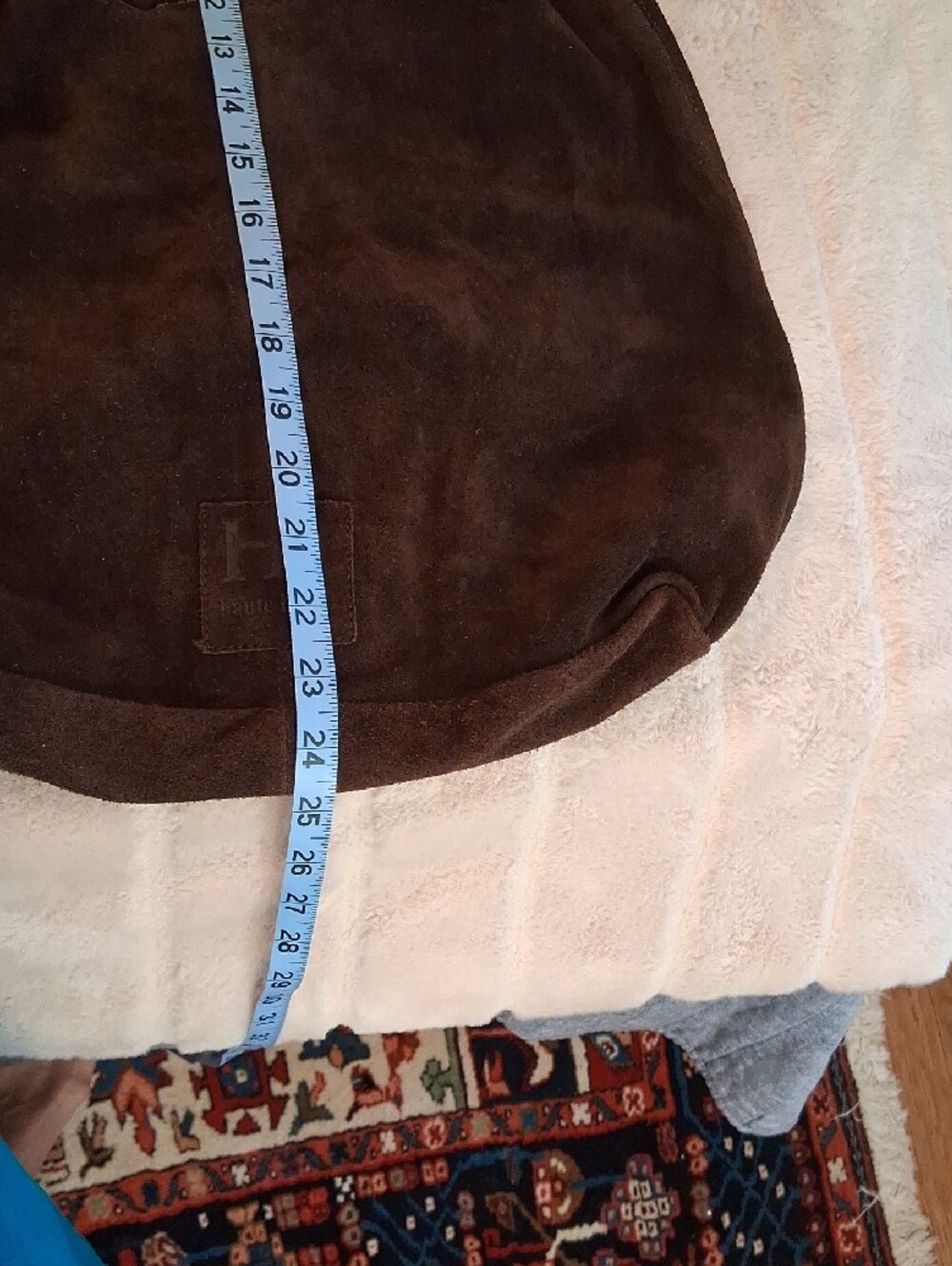 Haute Hippie Dark Brown Large Suede Hobo Bag - Picture 7 of 9